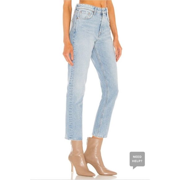 GRLFRND Karolina High Rise Straight Crop Jeans Ventura Blue - Picture 2 of 8